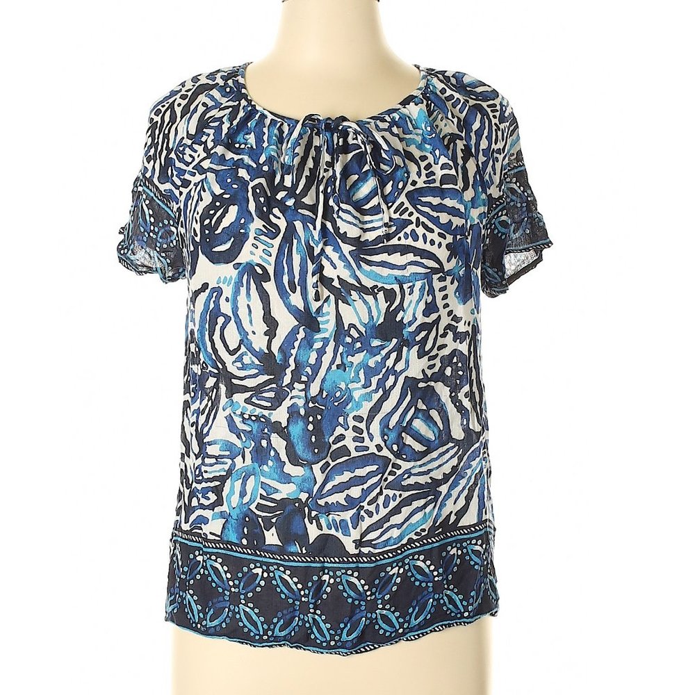 Lucky Brand Short Sleeve Blouse Medium EUC